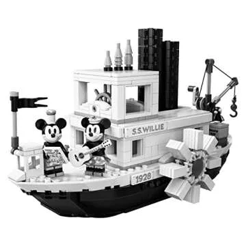 LEGO Ideas Disney Steamboat Willie Building Kit with Minifigures