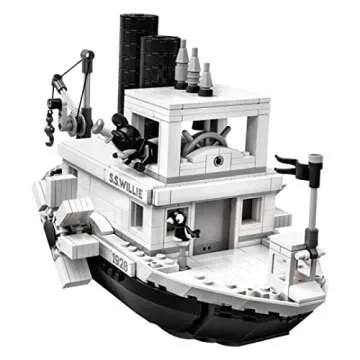 LEGO Ideas Disney Steamboat Willie Building Kit with Minifigures