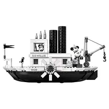 LEGO Ideas Disney Steamboat Willie Building Kit with Minifigures