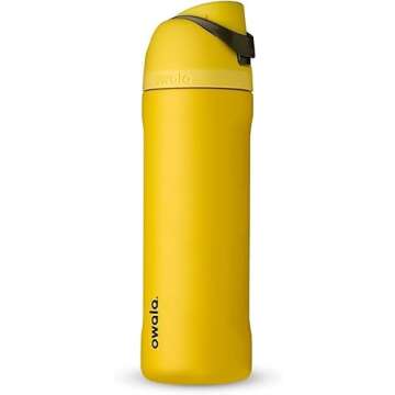 Owala Harry Potter FreeSip Insulated Stainless Steel Water Bottle with Straw, BPA-Free Sports Water Bottle, Great for Travel, 24 oz, Hufflepuff