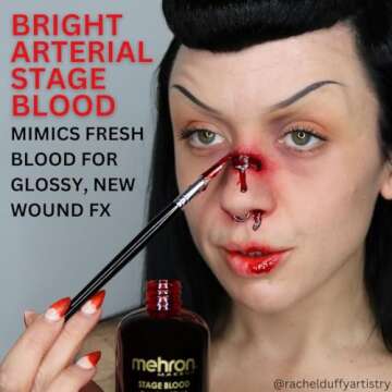 Authentic Mehron Makeup Stage Blood for Halloween & FX Use