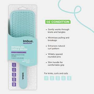 Eco-Friendly Detangling Paddle Brush for Curly Hair