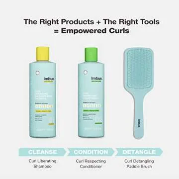 Eco-Friendly Detangling Paddle Brush for Curly Hair