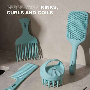 Eco-Friendly Detangling Paddle Brush for Curly Hair