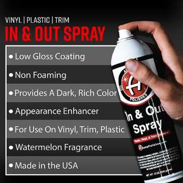 Adam's Polishes in and Out Spray, Car Detail Spray, Non-foaming, Low Gloss Coating, Deep Shine for P...