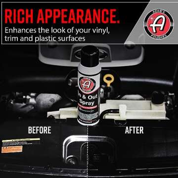 Adam's Polishes in and Out Spray, Car Detail Spray, Non-foaming, Low Gloss Coating, Deep Shine for Plastic and Trim, Good for Hard to Reach Areas, Watermelon Scent (3 Pack)