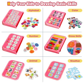 Winblo Toddler Busy Board for 2 Year Old Girls