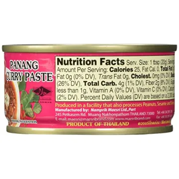 Maesri Thai Panang Curry Authentic Flavor 4 Ounce Pack