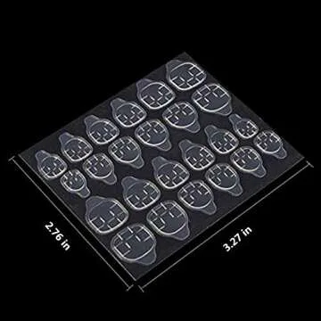 Nail Adhesive Tabs - 20 Sheets Double Sided Waterproof Jelly Glue Stickers for Perfect Press-On Nail...
