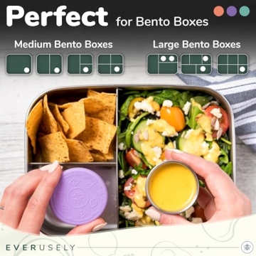 Mini Leakproof Salad Dressing Containers—Everusely Stainless Steel