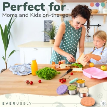 Mini Leakproof Salad Dressing Containers—Everusely Stainless Steel