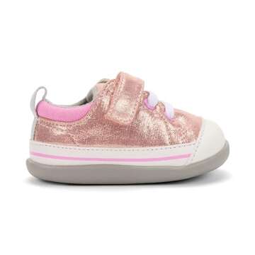 See Kai Run - Stevie II First Walker Shoe for Infants, Rose Shimmer, Infant 3