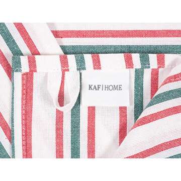 KAF Home Kitchen Holiday Digitally Printed Dish Towel Set of 4, 100-Percent Cotton, 18 x 28-inch (Merry Christmas Wreath)