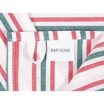 KAF Home Kitchen Holiday Digitally Printed Dish Towel Set of 4, 100-Percent Cotton, 18 x 28-inch (Merry Christmas Wreath)