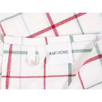 KAF Home Kitchen Holiday Digitally Printed Dish Towel Set of 4, 100-Percent Cotton, 18 x 28-inch (Merry Christmas Wreath)