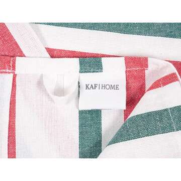 KAF Home Kitchen Holiday Digitally Printed Dish Towel Set of 4, 100-Percent Cotton, 18 x 28-inch (Merry Christmas Wreath)