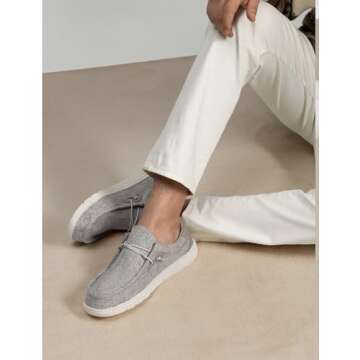 Bruno Marc Men's Breeze Slip-on Stretch Loafers Casual Shoes Lightweight Comfortable Boat Shoe 1.0,Beige,Size 8.5 US