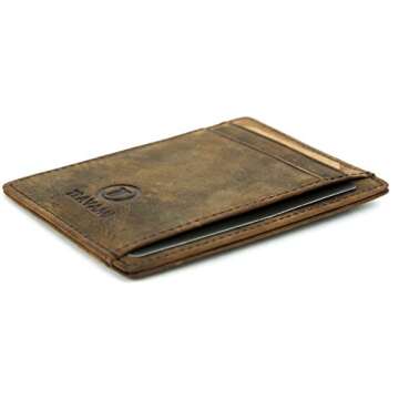 Travami - Front Pocket Wallets for Men - RFID Blocking Slim Leather Wallet