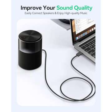 AGPTEK USB C to 3.5mm Audio Cable for All Devices