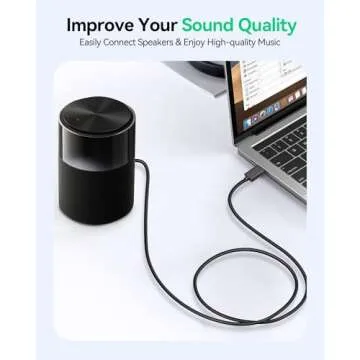 AGPTEK USB C to 3.5mm Audio Cable for All Devices