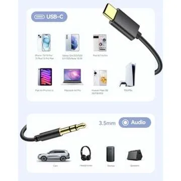 AGPTEK USB C to 3.5mm Audio Cable for All Devices