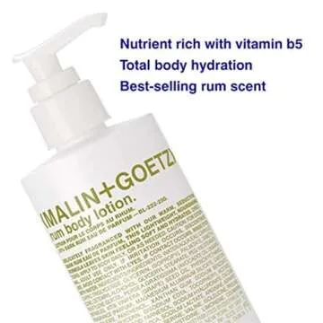 MALIN+GOETZ Rum body lotion, 8.5oz., Rum, 8.5 Fl Oz (Pack of 1)
