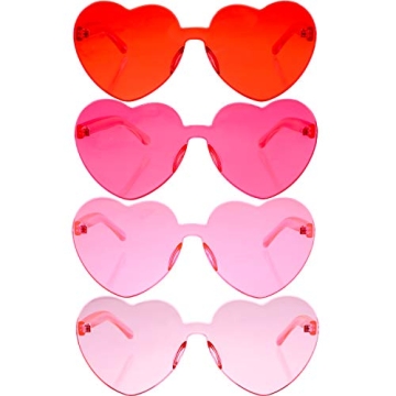 Gejoy Heart Shaped Sunglasses for All Ages - Cute & Fun