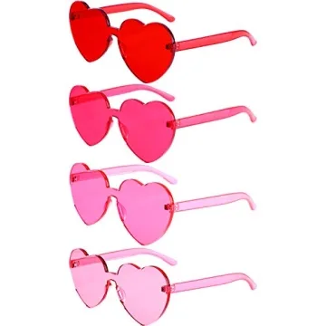 Gejoy Heart Shaped Sunglasses for All Ages - Cute & Fun
