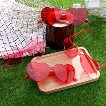 Gejoy Heart Shaped Sunglasses for All Ages - Cute & Fun