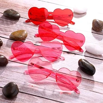 Gejoy Heart Shaped Sunglasses for All Ages - Cute & Fun