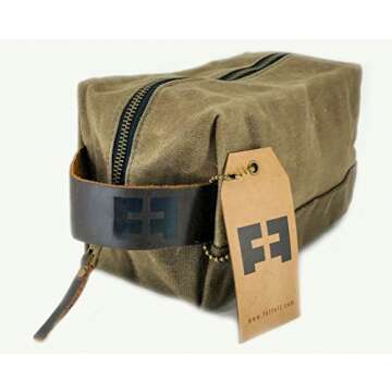 FAT FELT Durable Waxed Canvas DOPP KIT for Everyday Adventures