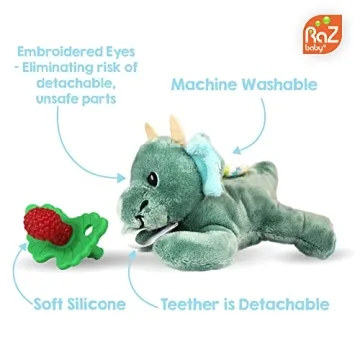 RaZbaby RaZbuddy RaZberry Teether - BPA Free Bunny Holder