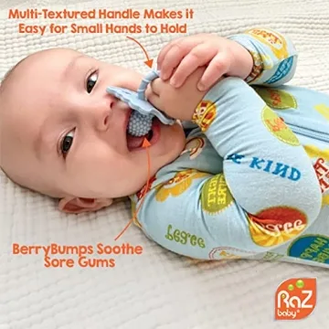 RaZbaby RaZbuddy RaZberry Teether - BPA Free Bunny Holder