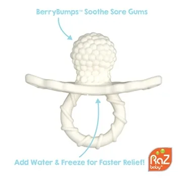 RaZbaby RaZbuddy RaZberry Teether - BPA Free Bunny Holder