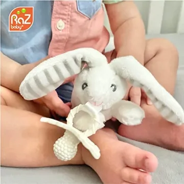 RaZbaby RaZbuddy RaZberry Teether - BPA Free Bunny Holder