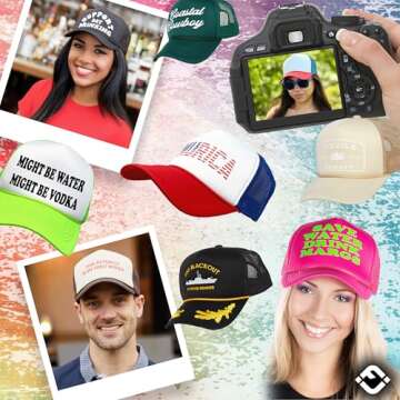 Funky Junque Foam Snapback Trucker Hat - Tequila Bandit (Hot Pink)