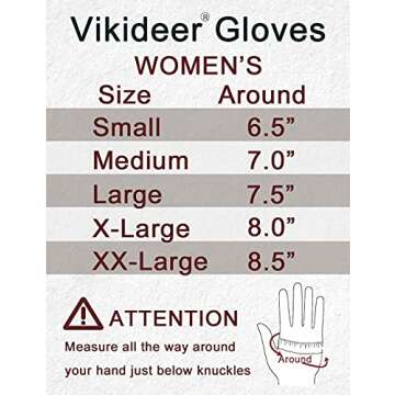 VIKIDEER Women's Leather Gloves Long Sleeves Full Touchscreen Winter Warm Lined Elegant Type Red Midium