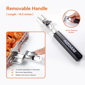 AIZOAM Stainless Steel Grill Basket for BBQ Lovers