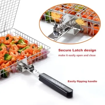AIZOAM Stainless Steel Grill Basket for BBQ Lovers