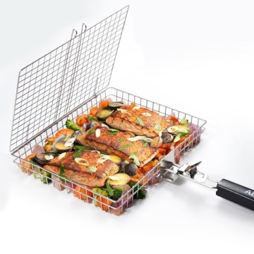 AIZOAM Stainless Steel Grill Basket for BBQ Lovers