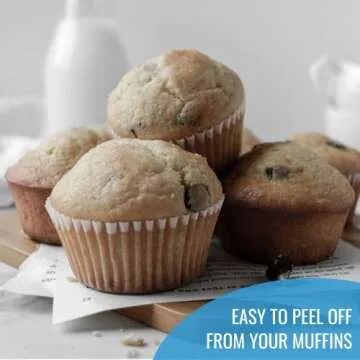 Durable White Baking Cups - 300-Pack Perfect for Muffins