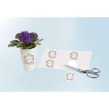 Avery Printable Sticker Paper, 8.5" x 11", Laser & Inkjet Printers, Glossy Clear, 7 Sticker Sheets (4397)