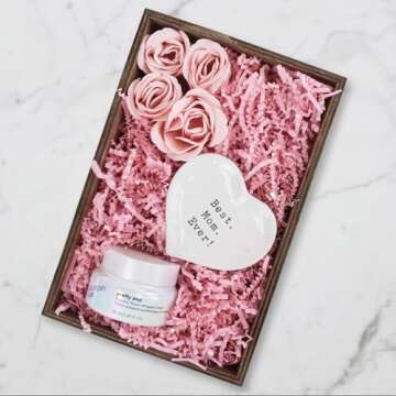 MagicWater Supply - 4 oz - Diamond Light Pink - Crinkle Cut Paper Shred Filler great for Gift Wrapping, Basket Filling, Birthdays, Weddings, Anniversaries, Valentines Day, and other occasions