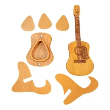 Acoustic Guitar Pick Box Set with Stand and Picks