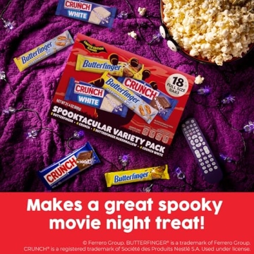 Butterfinger, CRUNCH, Butterfinger Marshmallow, and CRUNCH White Bulk Candy Bar Variety Pack - 18 Co...