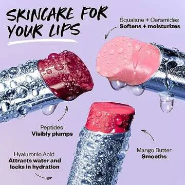 Kosas Wet Stick Moisturizing Shiny Sheer Lipstick with Ceramides, Hyaluronic acid, Peptides and Mang...