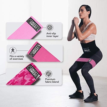 Sweet Sweat Hip Resistance Bands - Non-Slip Booty Bands