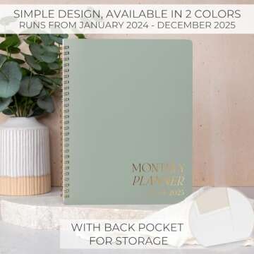 Stylish Monthly Planner for 2024-2025 Productivity