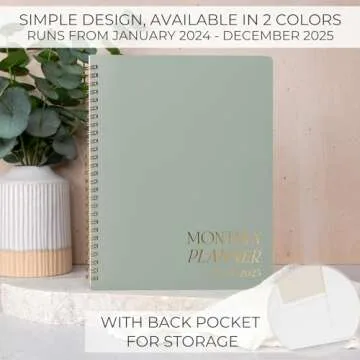 Stylish Monthly Planner for 2024-2025 Productivity
