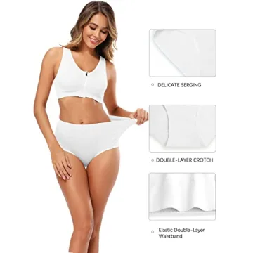 Molasus Women's Cotton High Waisted Underwear Comfort Support
